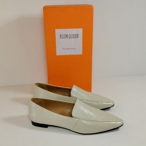 Plum Queen Women's Loafer Flat Crocodile Slip on Driving Loafers for Women Work